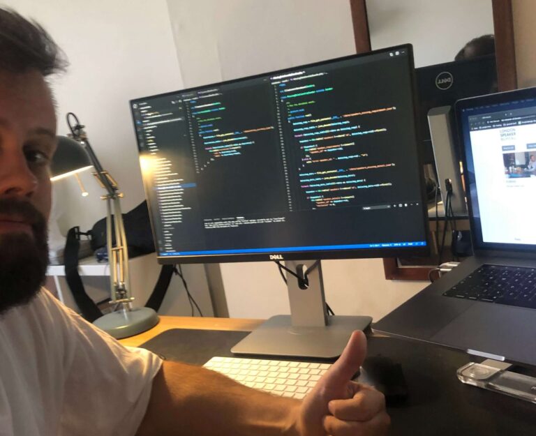 Developer Tom working on LSB Intranet