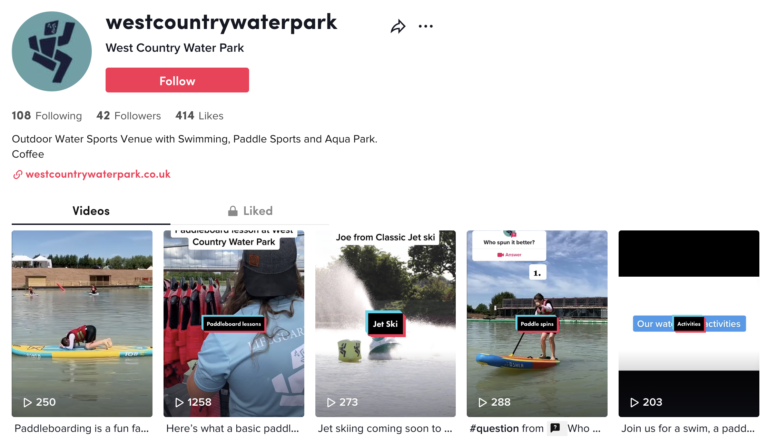 west country water park TikTok