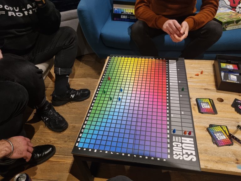People playing the board game 