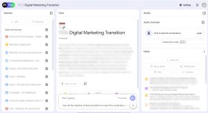 Screenshot of a digital marketing document, featuring a chat section with the title 
